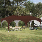 Pop-up Party Tent Brown 575 x 288 x 245 cm Oxford Fabric