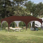 Partytent 575x288x245 cm Oxford stof bruin