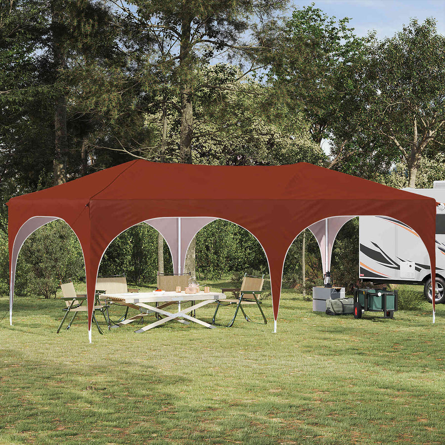Pop-up Feesttent Terracotta 575 x 288 x 245 cm Oxford Stof