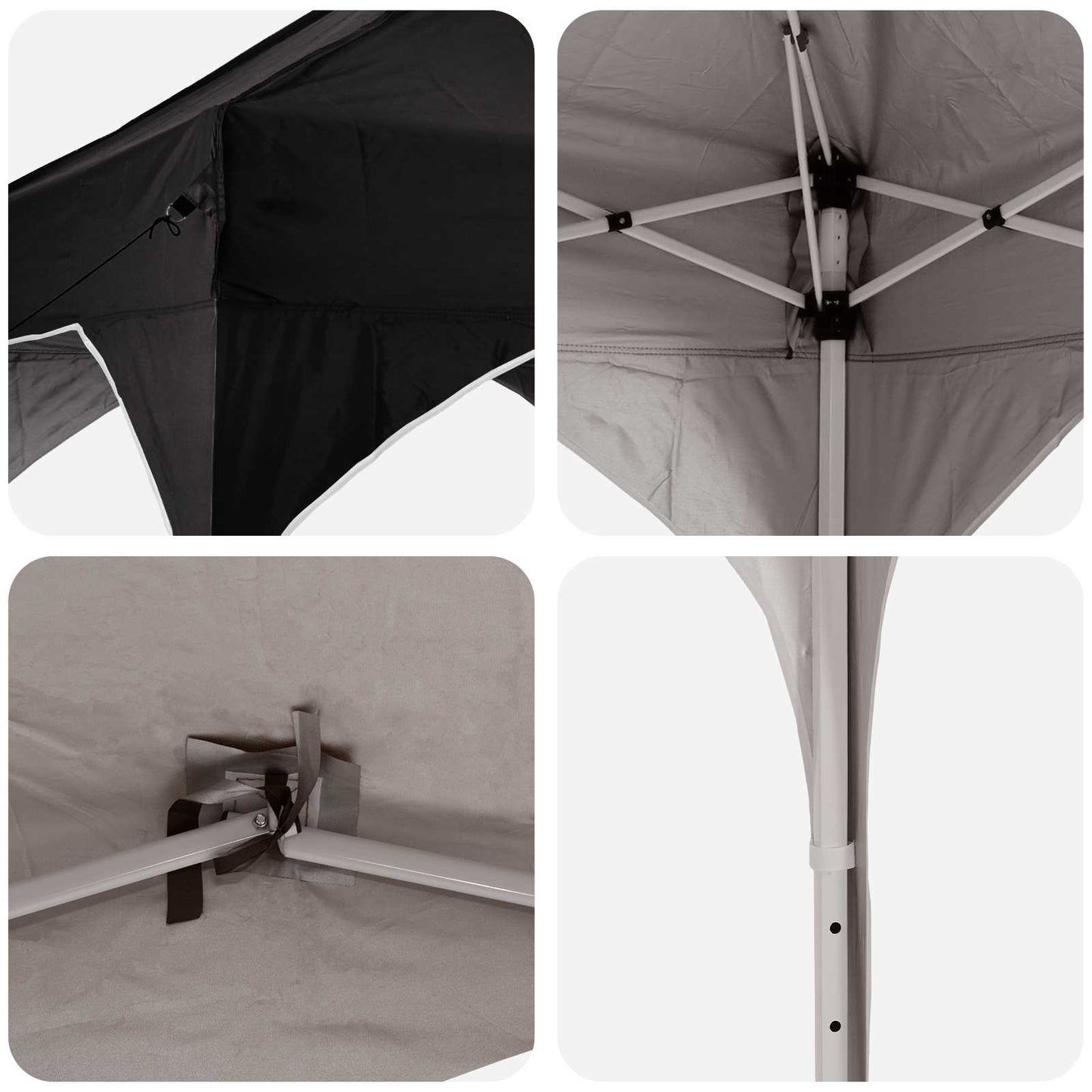 Pop-up Feesttent Zwart 575 x 288 x 245 cm Oxford Stof