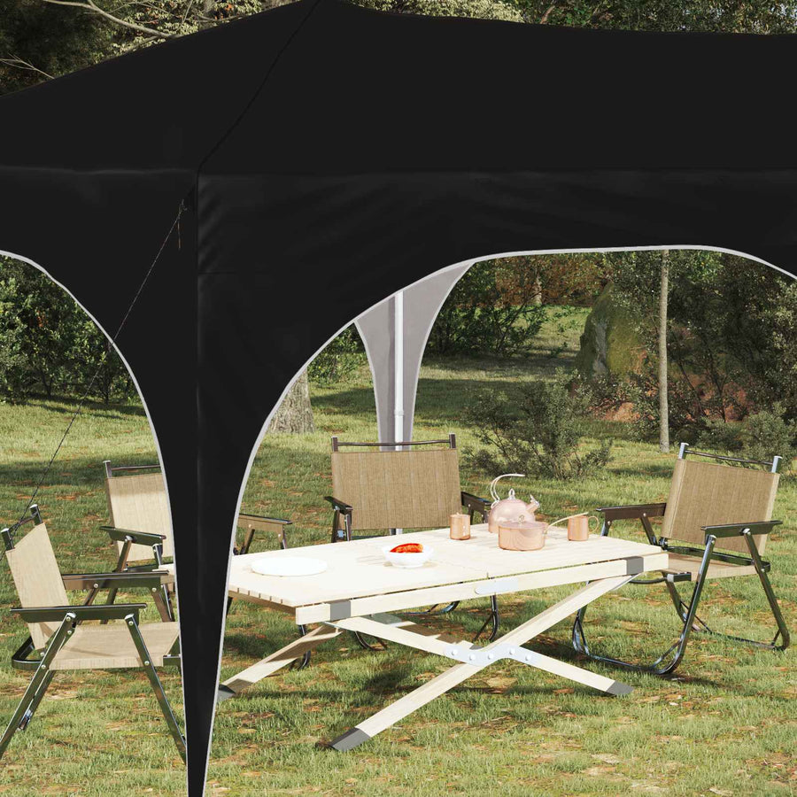 Pop-up Feesttent Zwart 575 x 288 x 245 cm Oxford Stof