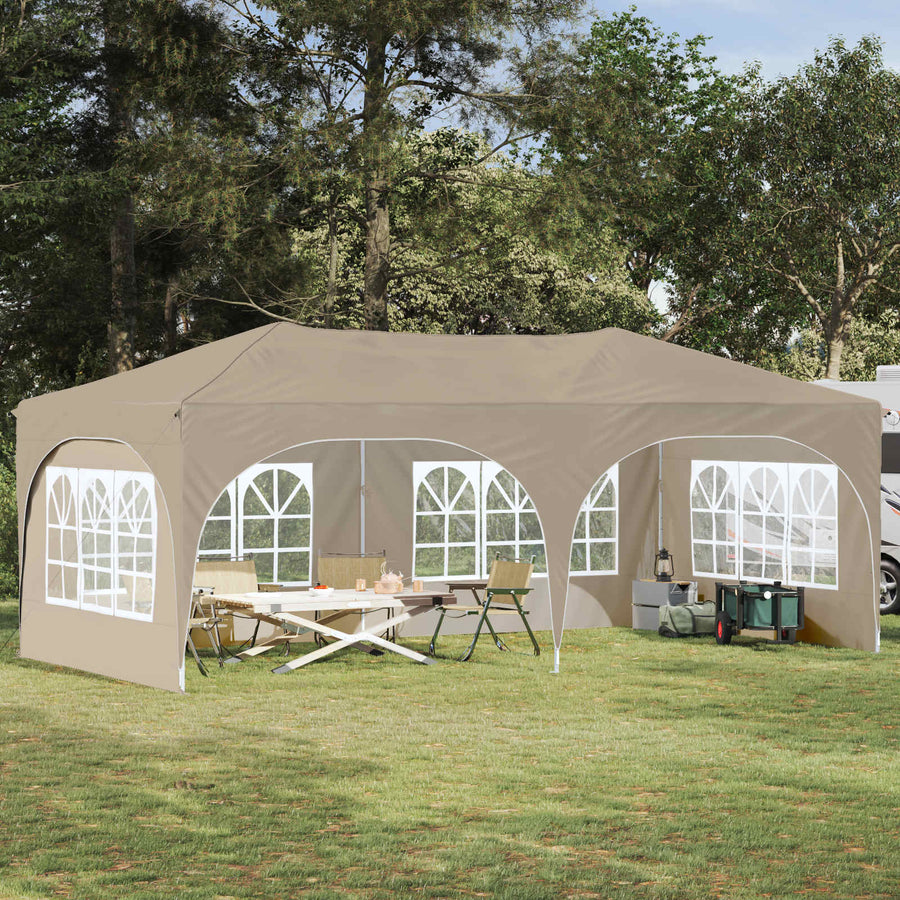 Pop-up Feesttent Crème 575 x 288 x 245 cm Oxford Stof