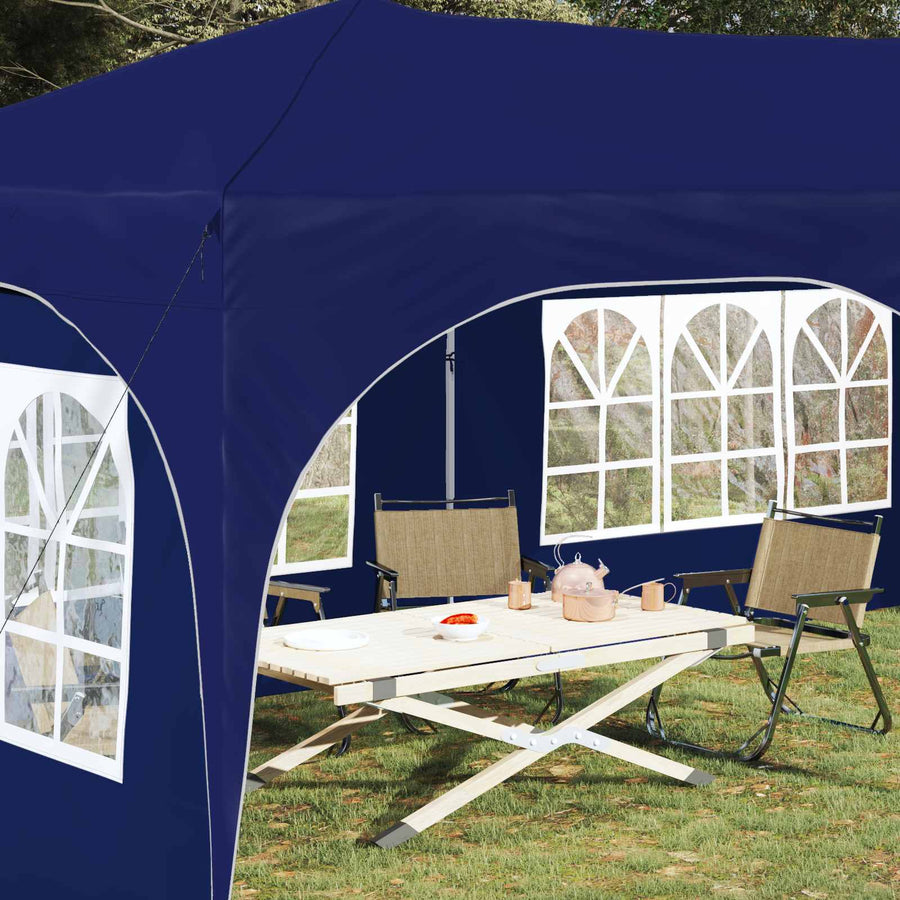 Pop-up Feesttent Blauw 575 x 288 x 245 cm Oxford Stof