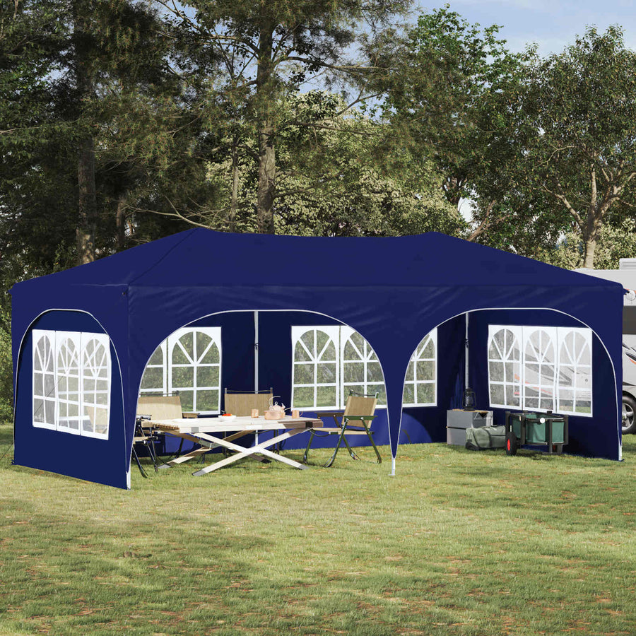 Pop-up Feesttent Blauw 575 x 288 x 245 cm Oxford Stof
