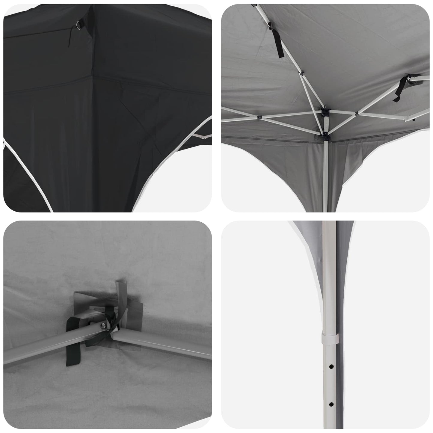 Pop-up Feesttent Antraciet 575 x 288 x 245 cm Oxford Stof