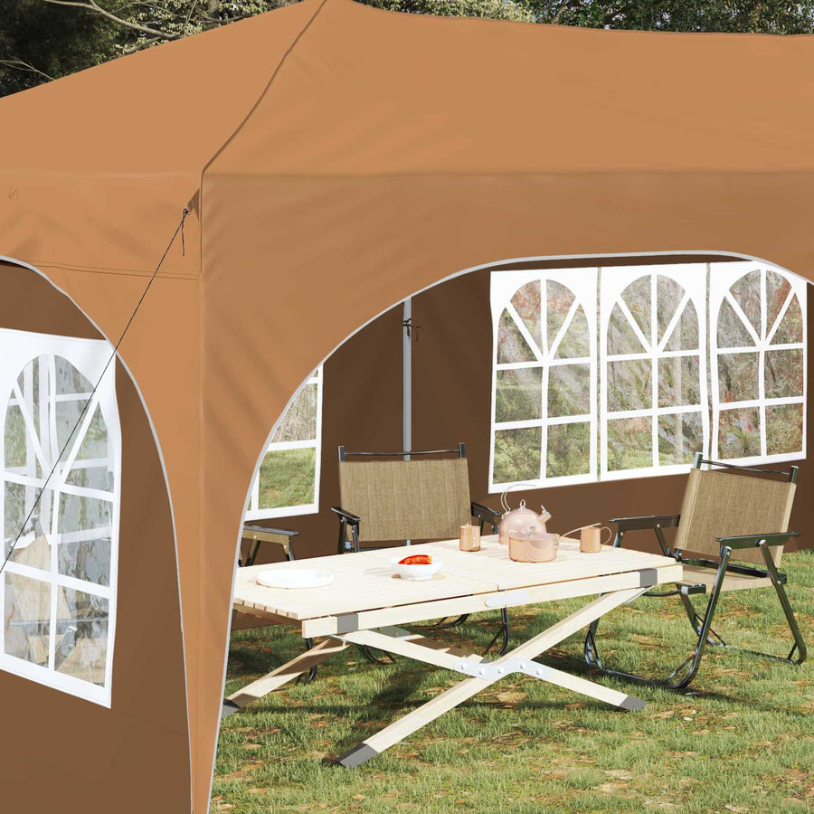 Pop-up Feesttent Beige 575 x 288 x 245 cm Oxford Stof