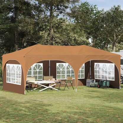 Pop-up Feesttent Beige 575 x 288 x 245 cm Oxford Stof