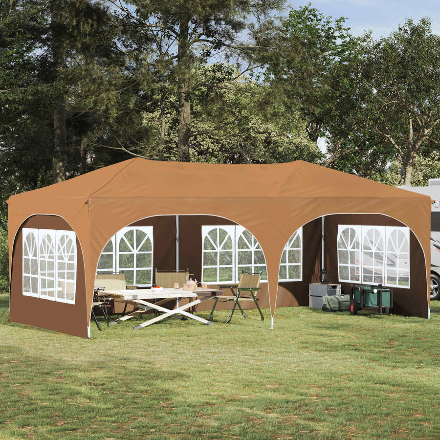 Pop-up Feesttent Beige 575 x 288 x 245 cm Oxford Stof
