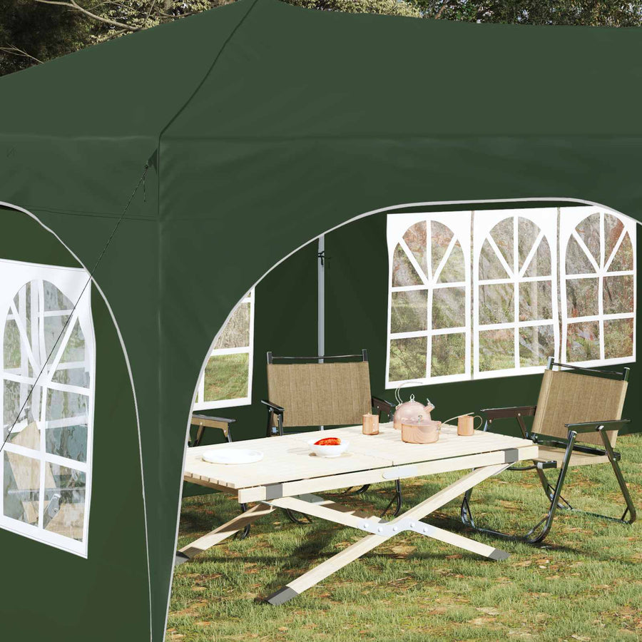 Pop-up Feesttent Groen 575 x 288 x 245 cm Oxford Stof