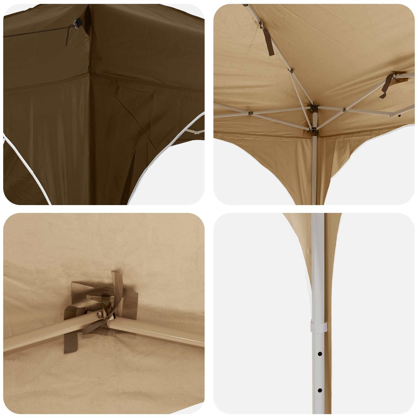 Pop-up Feesttent Taupe 575 x 288 x 245 cm Oxford Stof