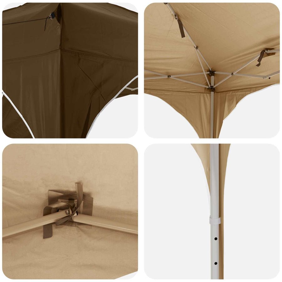 Pop-up Feesttent Taupe 575 x 288 x 245 cm Oxford Stof