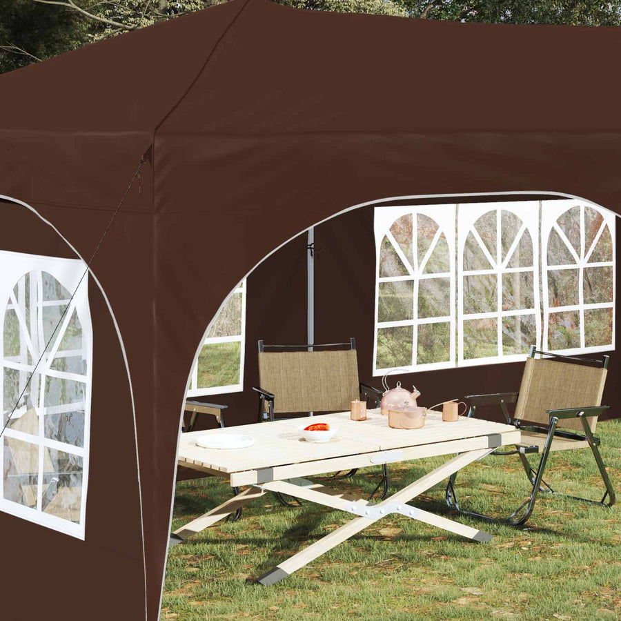 Pop-up Feesttent Bruin 575 x 288 x 245 cm Oxford Stof