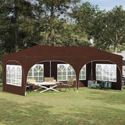 Partytent 575x288x245 cm Oxford stof bruin