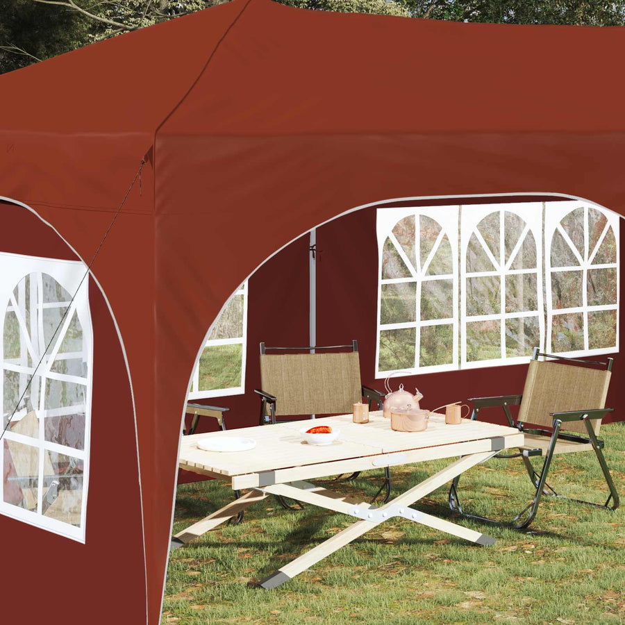Pop-up Feesttent Terracotta 575 x 288 x 245 cm Oxford Stof
