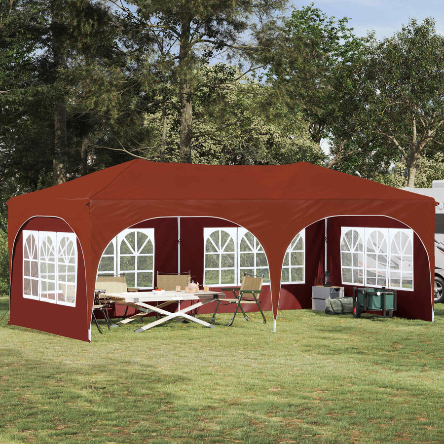 Pop-up Feesttent Terracotta 575 x 288 x 245 cm Oxford Stof