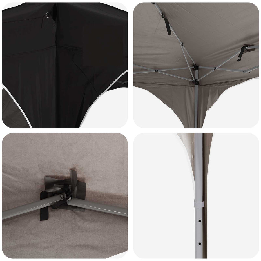 Pop-up Feesttent Zwart 575 x 288 x 245 cm Oxford Stof