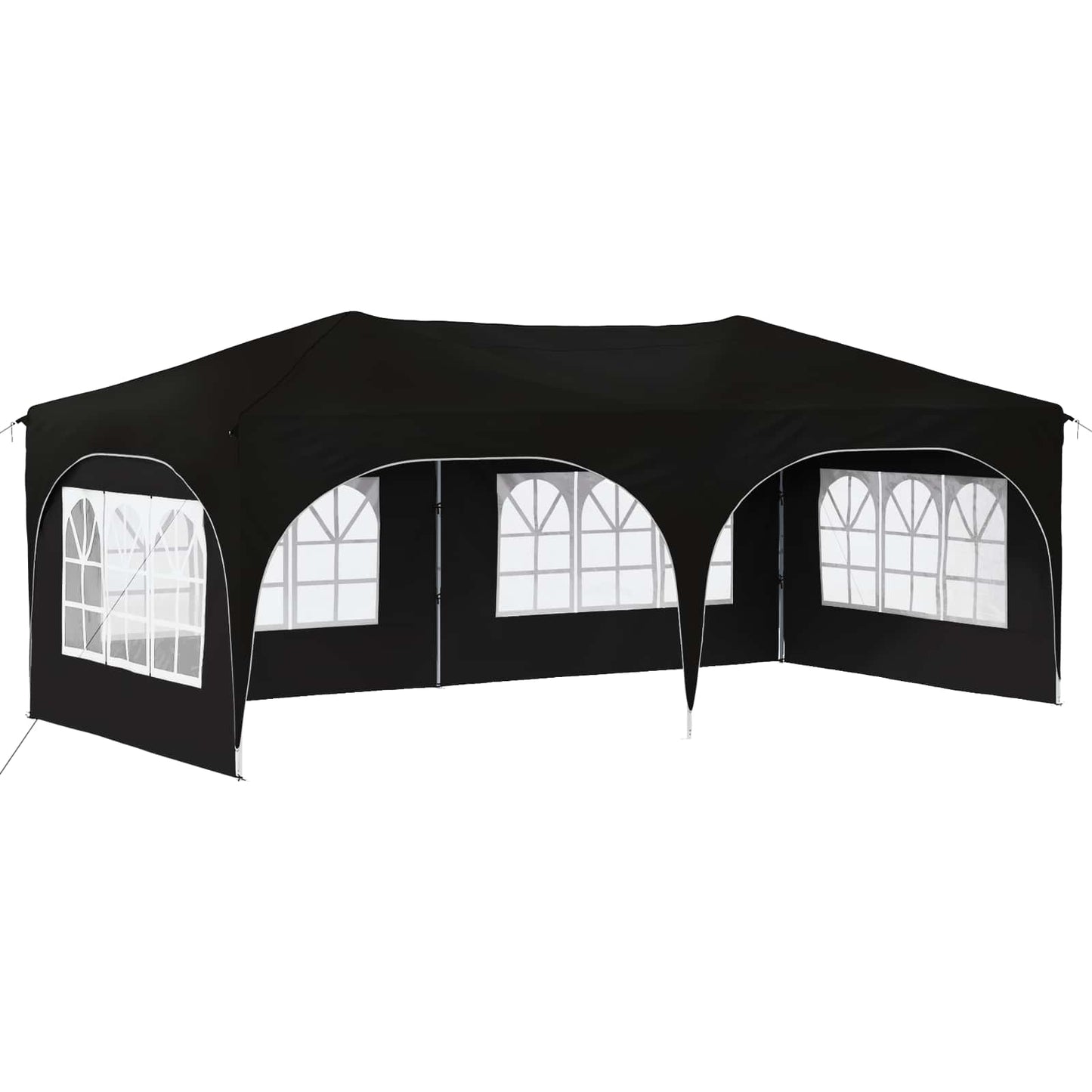 Pop-up Feesttent Zwart 575 x 288 x 245 cm Oxford Stof