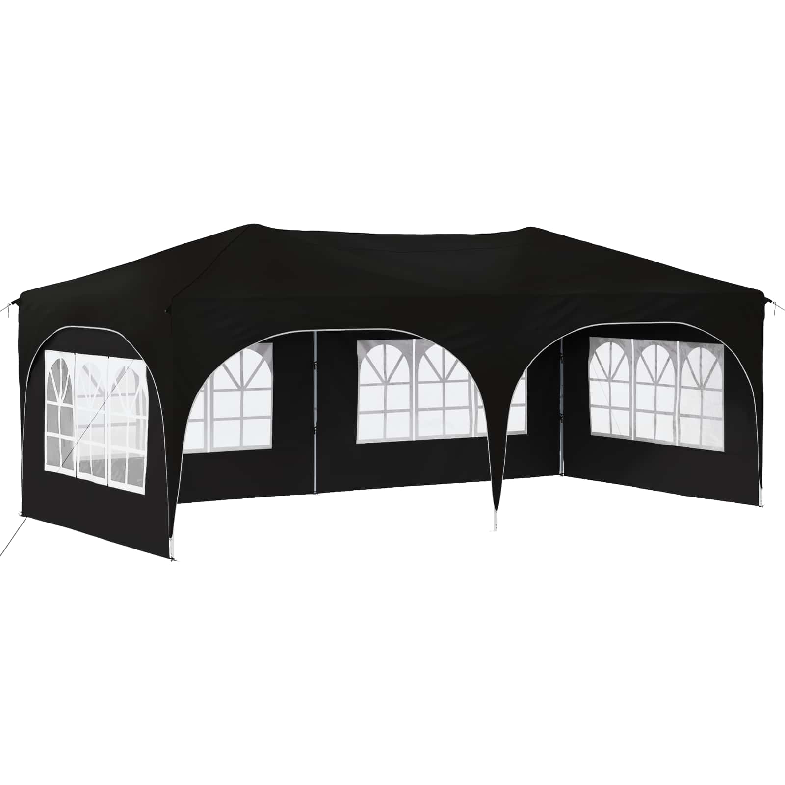 Pop-up Feesttent Zwart 575 x 288 x 245 cm Oxford Stof