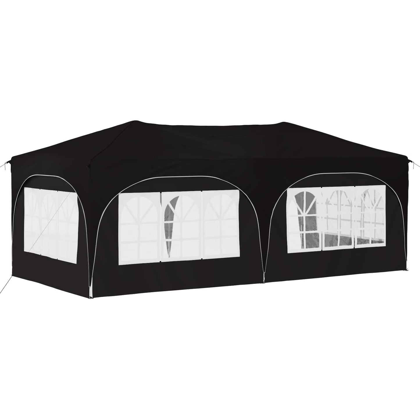 Pop-up Feesttent Zwart 575 x 288 x 245 cm Oxford Stof