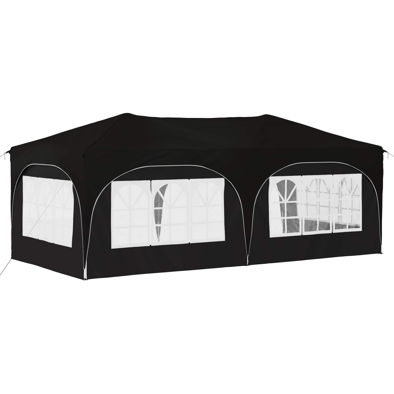 Pop-up Feesttent Zwart 575 x 288 x 245 cm Oxford Stof