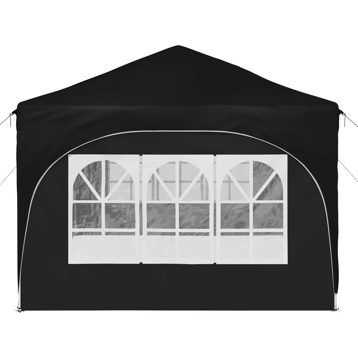 Pop-up Feesttent Zwart 575 x 288 x 245 cm Oxford Stof