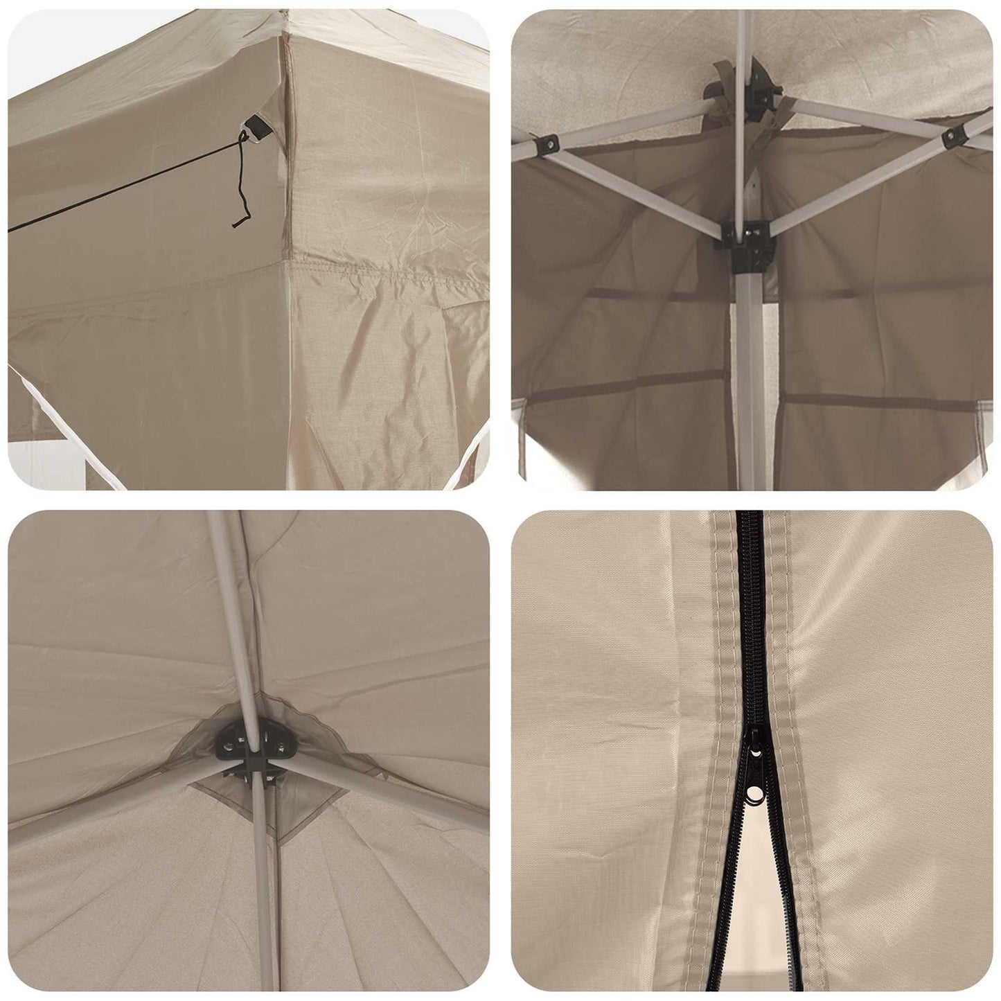 Pop-up Feesttent Crème 575 x 288 x 245 cm Oxford Stof