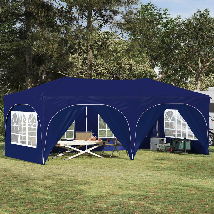 Pop-up Feesttent Blauw 575 x 288 x 245 cm Oxford Stof