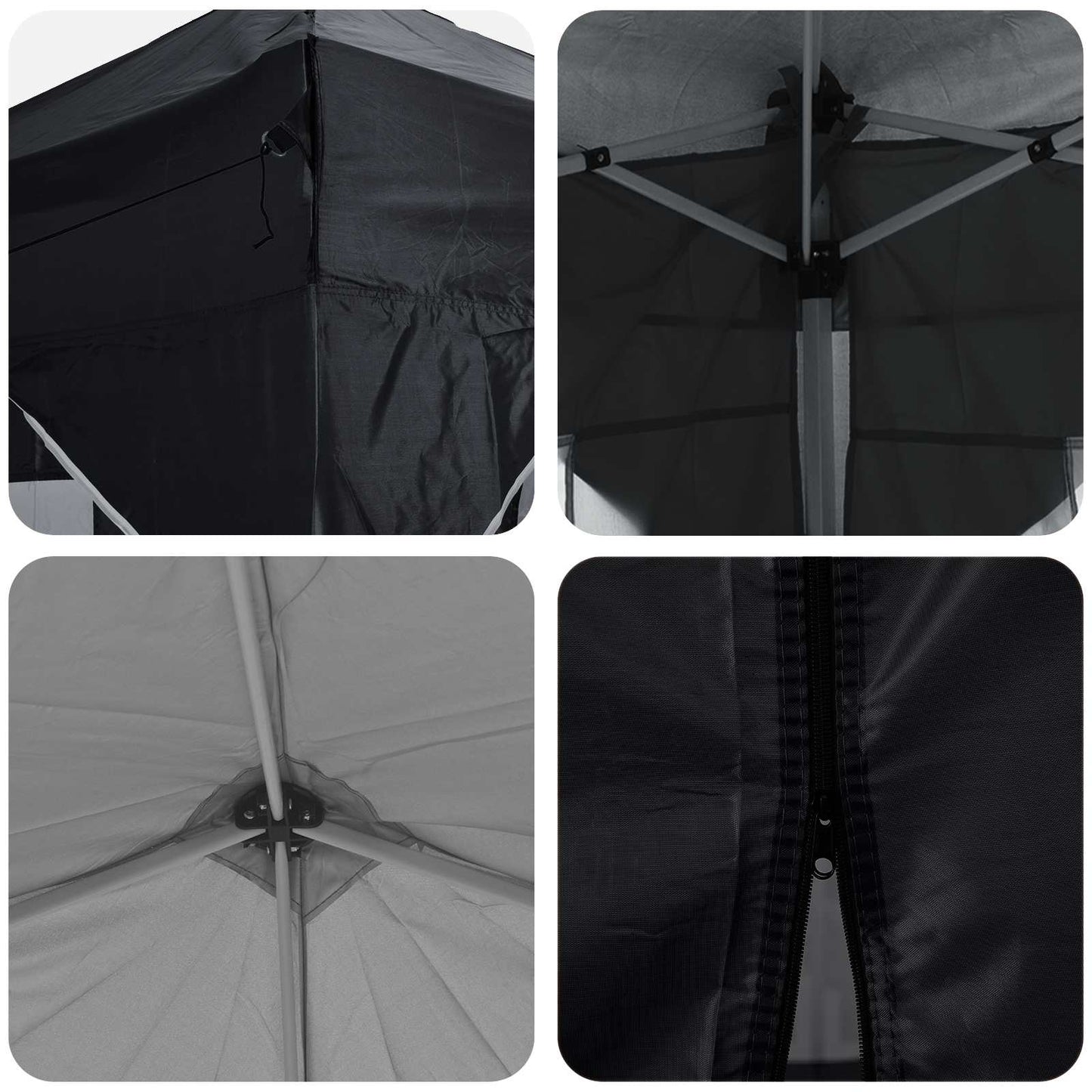Pop-up Feesttent Antraciet 575 x 288 x 245 cm Oxford Stof