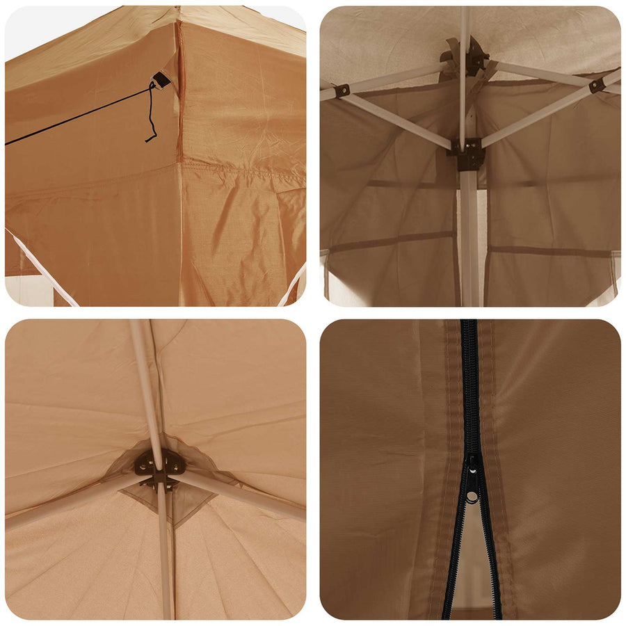 Pop-up Feesttent Beige 575 x 288 x 245 cm Oxford Stof
