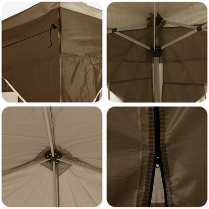 Pop-up Feesttent Taupe 575 x 288 x 245 cm Oxford Stof