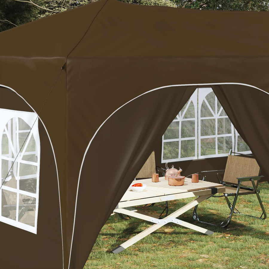 Pop-up Feesttent Taupe 575 x 288 x 245 cm Oxford Stof