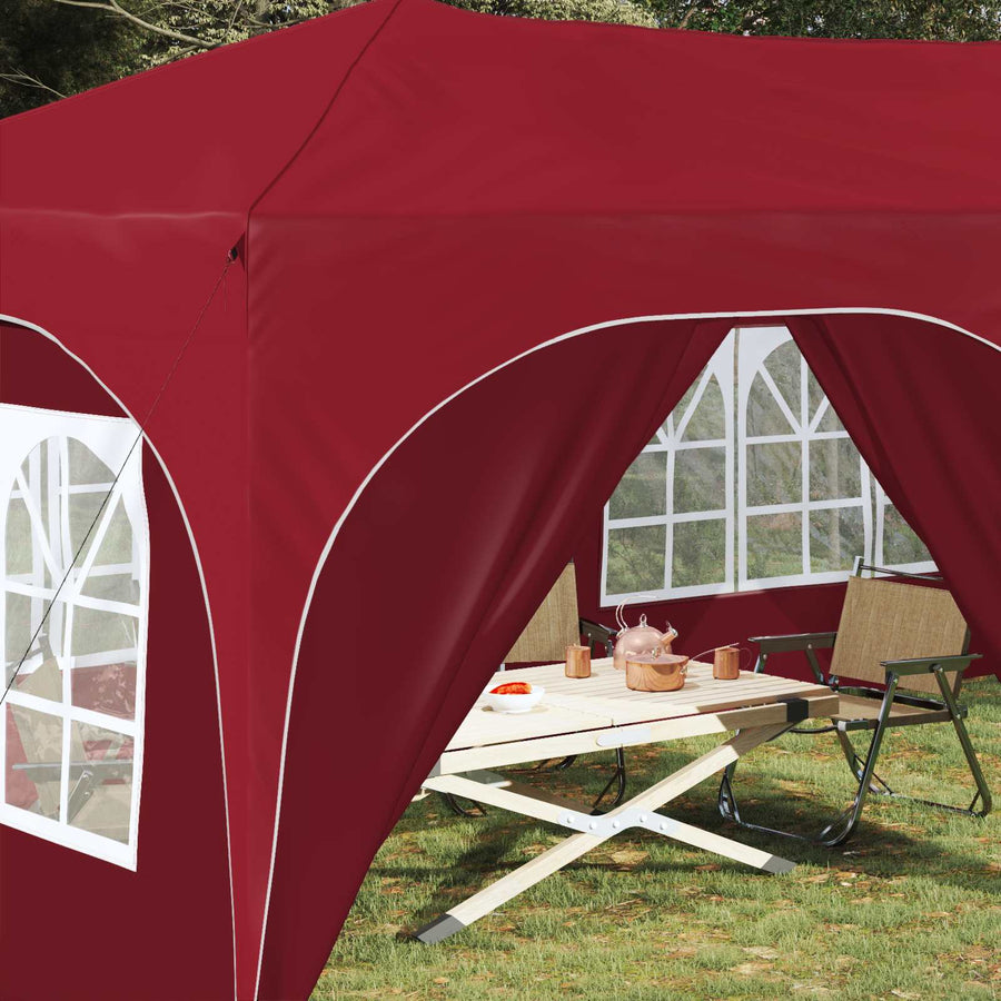 Pop-up Feesttent Bordeauxrood 575 x 288 x 245 cm Oxford Stof
