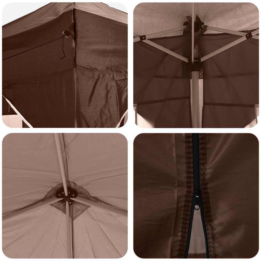 Pop-up Feesttent Bruin 575 x 288 x 245 cm Oxford Stof