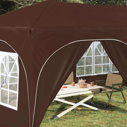 Pop-up Feesttent Bruin 575 x 288 x 245 cm Oxford Stof