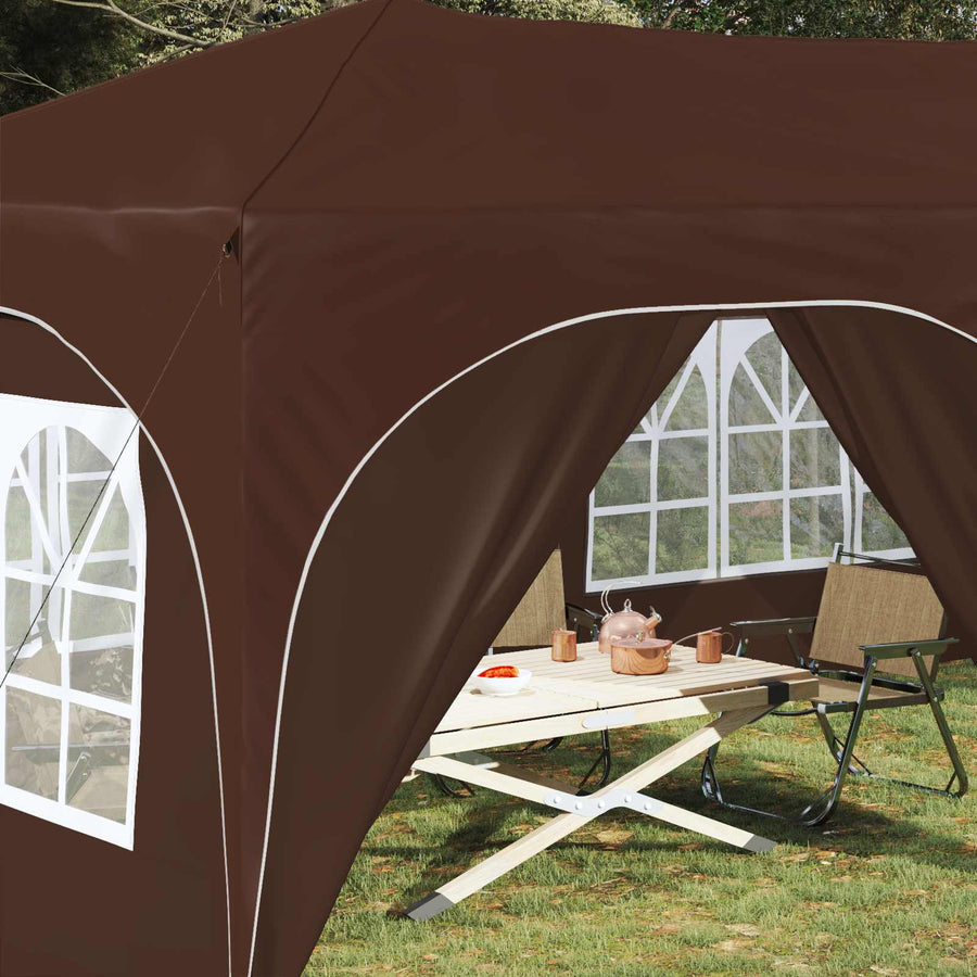Pop-up Feesttent Bruin 575 x 288 x 245 cm Oxford Stof