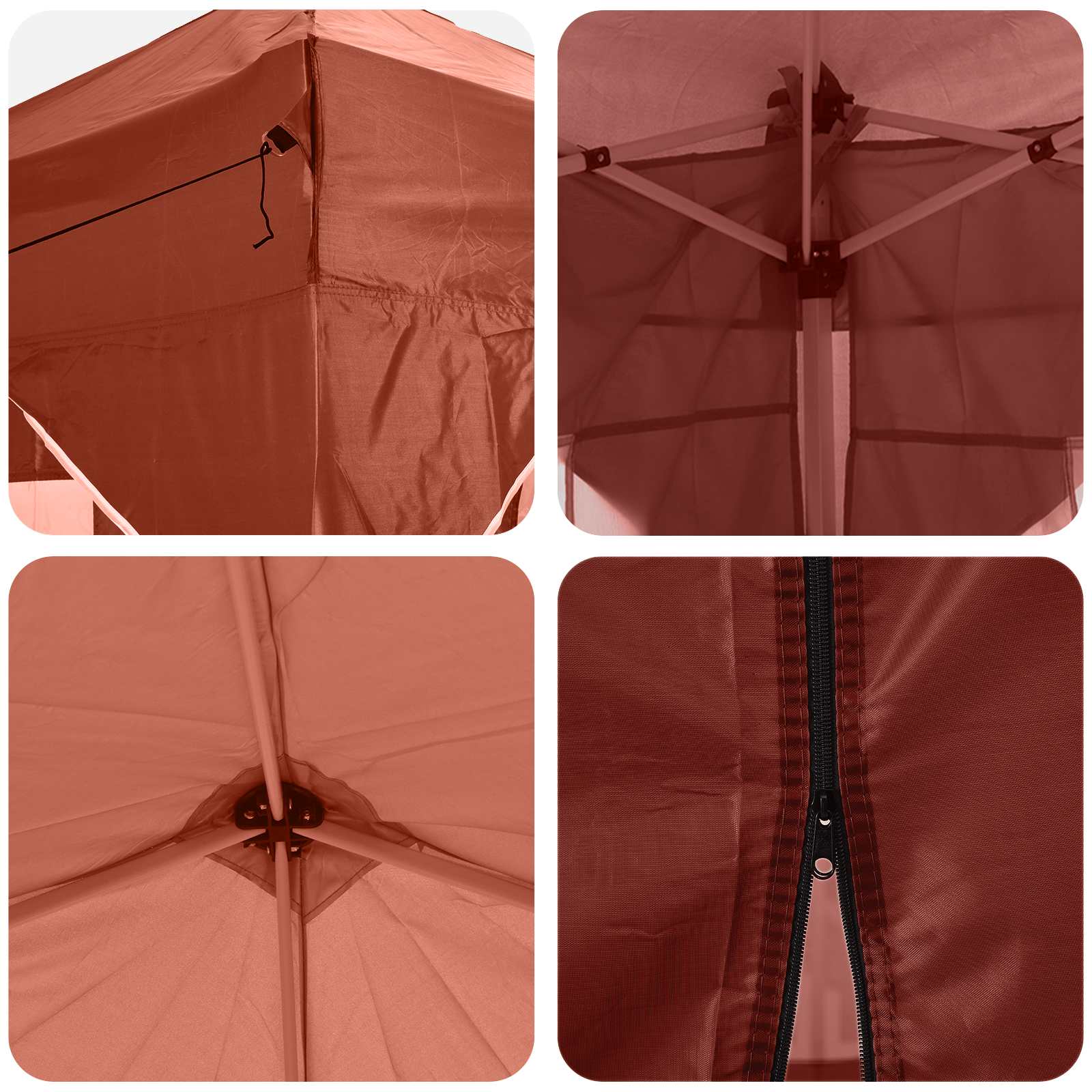 Pop-up Feesttent Terracotta 575 x 288 x 245 cm Oxford Stof