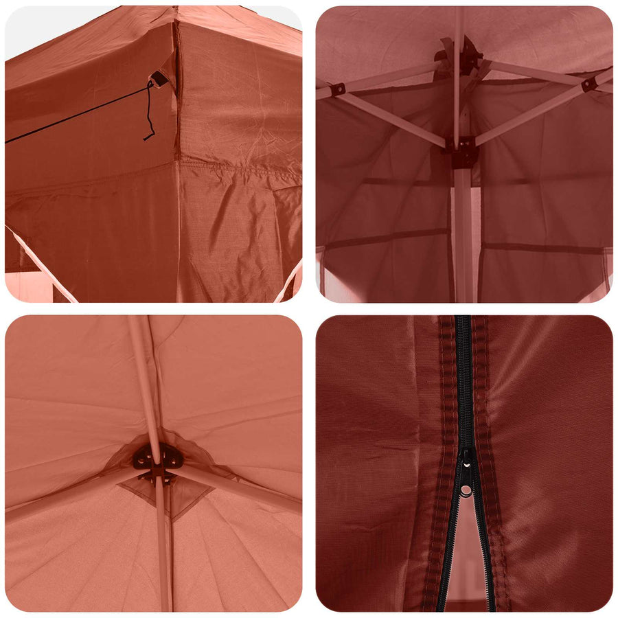 Pop-up Feesttent Terracotta 575 x 288 x 245 cm Oxford Stof