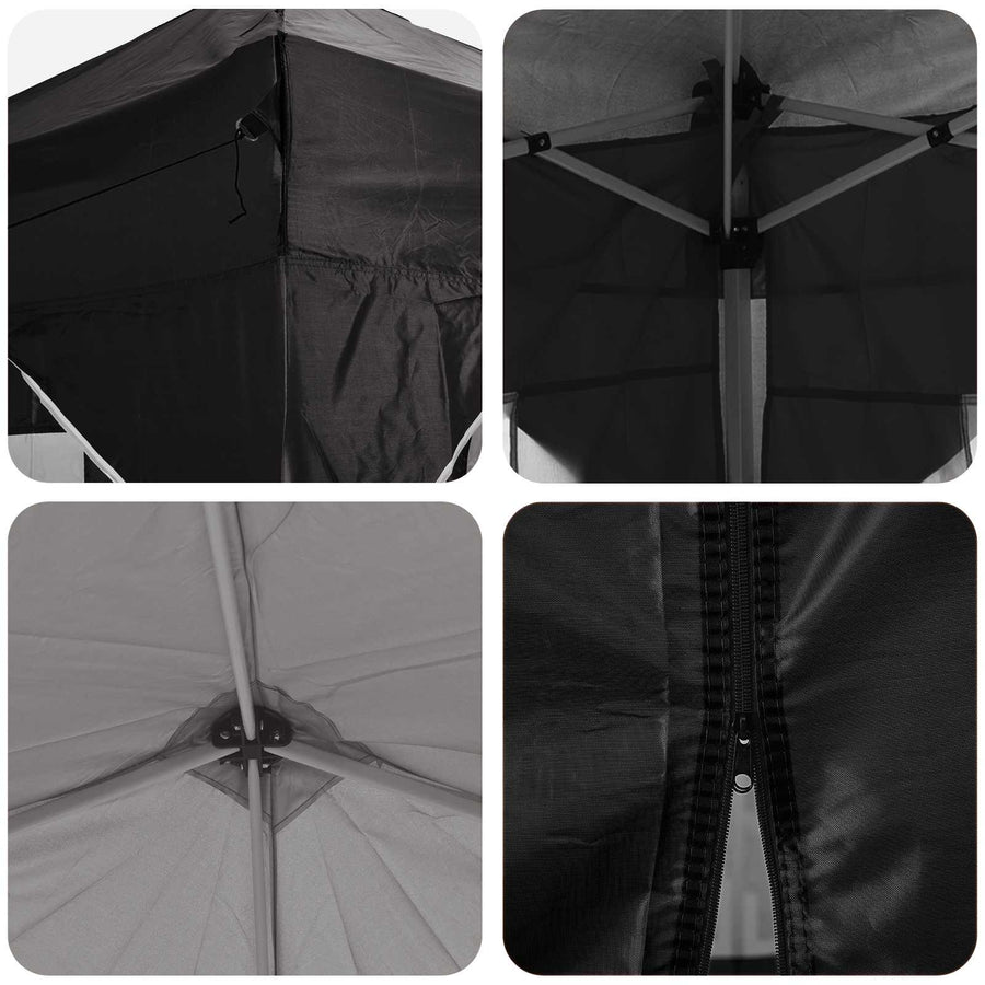 Pop-up Feesttent Zwart 575 x 288 x 245 cm Oxford Stof
