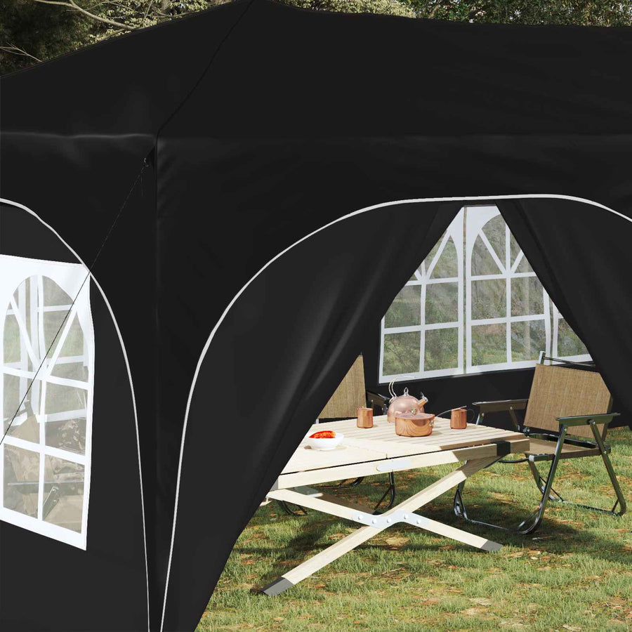 Pop-up Feesttent Zwart 575 x 288 x 245 cm Oxford Stof