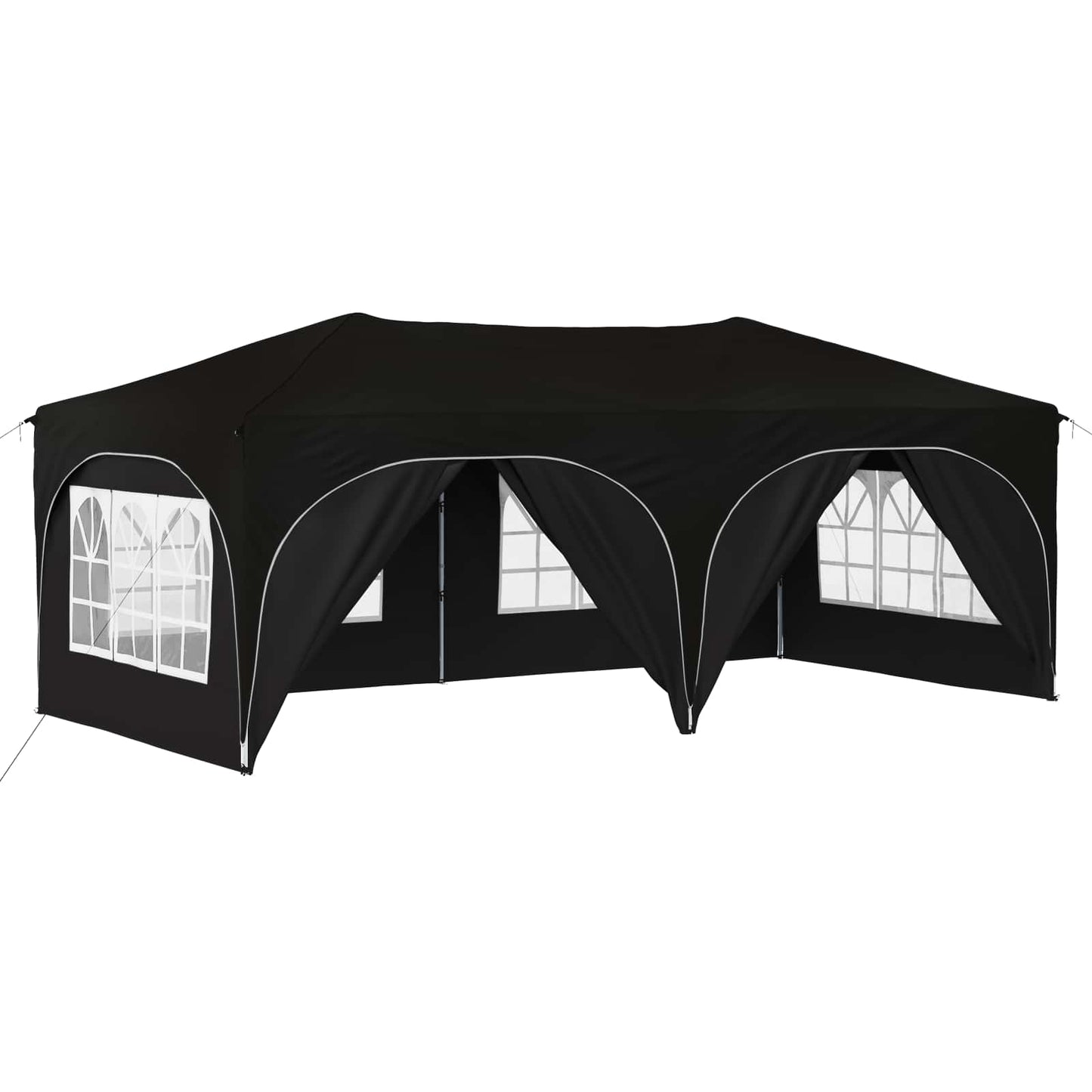 Pop-up Feesttent Zwart 575 x 288 x 245 cm Oxford Stof