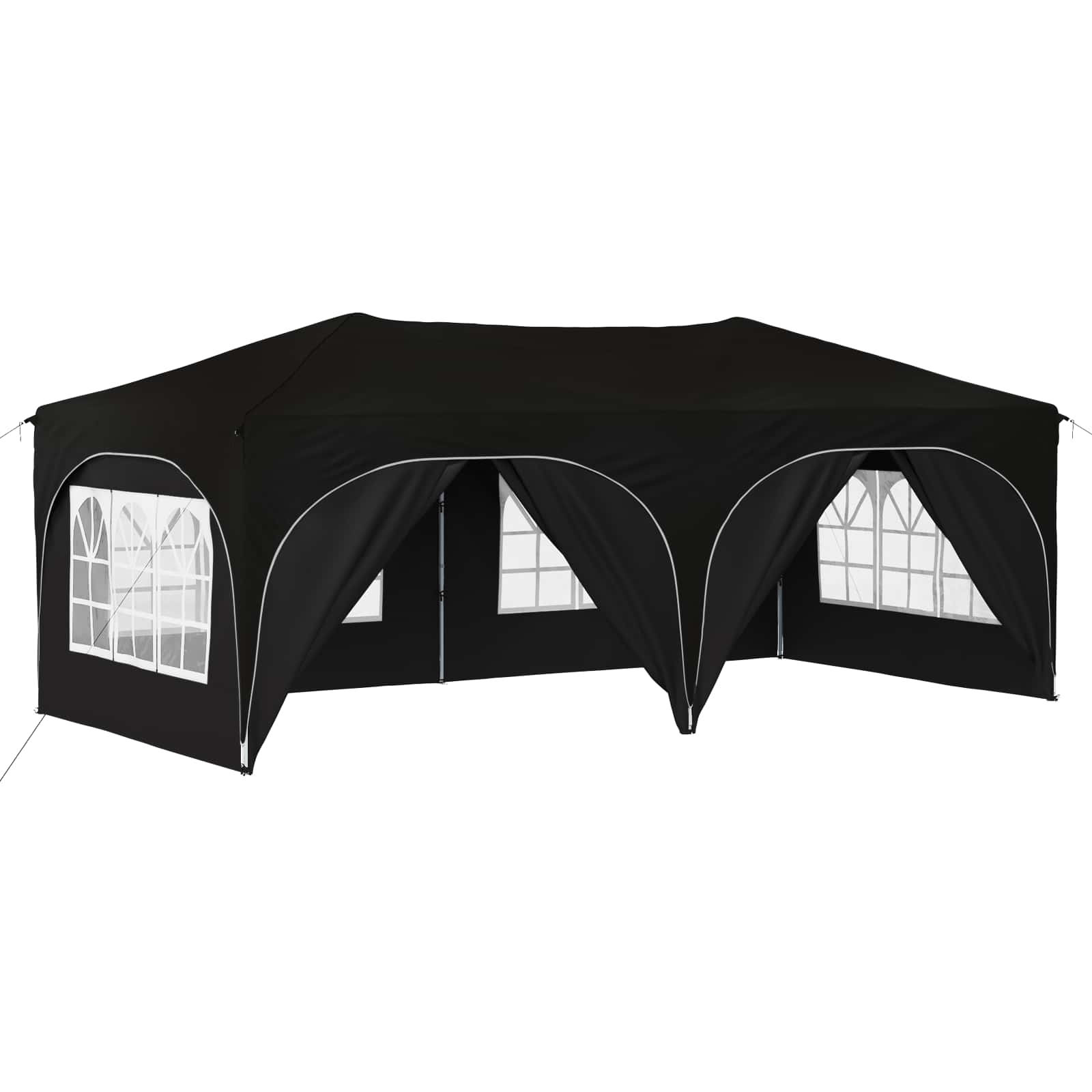 Pop-up Feesttent Zwart 575 x 288 x 245 cm Oxford Stof