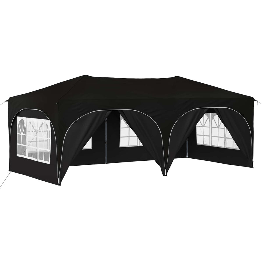 Pop-up Feesttent Zwart 575 x 288 x 245 cm Oxford Stof