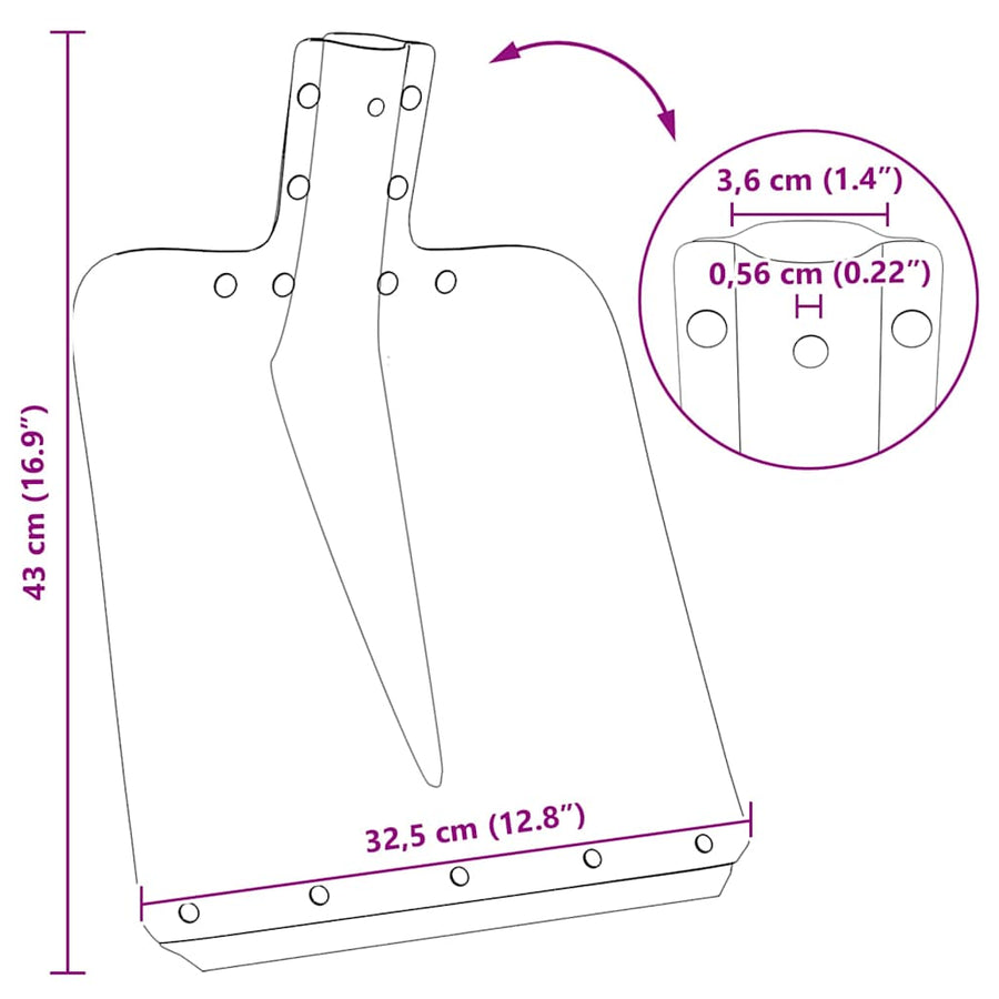 Schep Hoofd 4 pcs Zilver 41,5 x 32,5 cm Aluminium