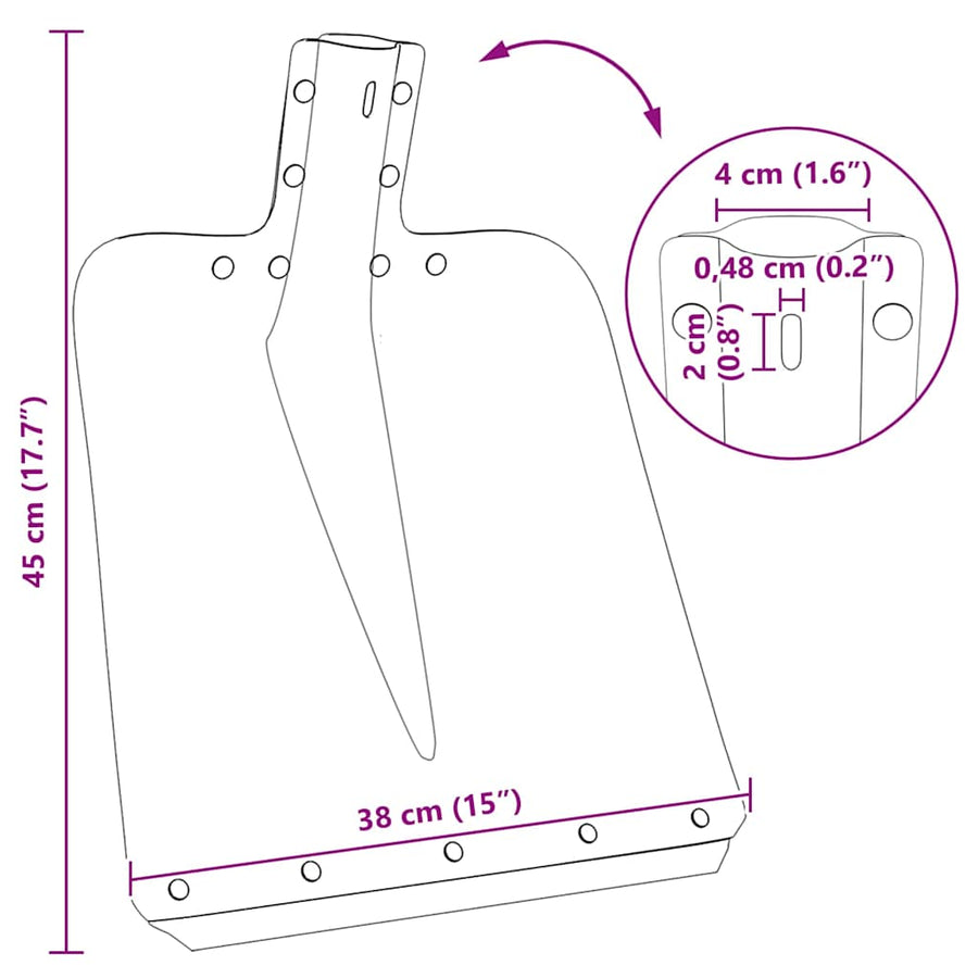 Schep Hoofd Zilver 45 x 38 cm Aluminium