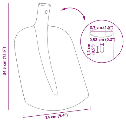 Schep Hoofd Zwart 34,5 x 24 cm Gepoedercoat staal
