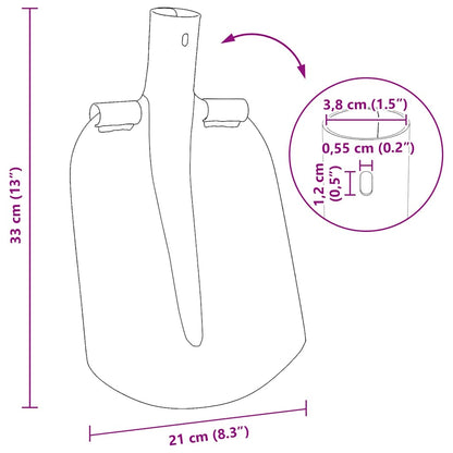 Schep Hoofd 4 pcs Zilver 33 x 21 cm Gepoedercoat staal