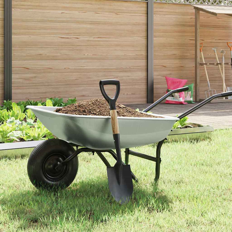 Schep Zwart 68,5 cm Krachtig gecoat staal en massief hout