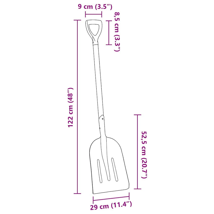 Schep Zilver 29 x 122 cm Aluminium