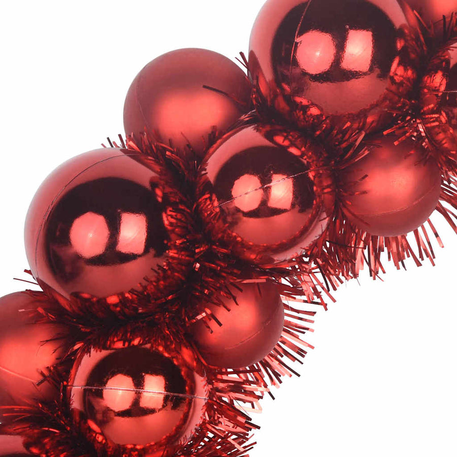 Kerstbal Kransen 2 pcs Rood 33 x 33 x 7 cm Polystyreen