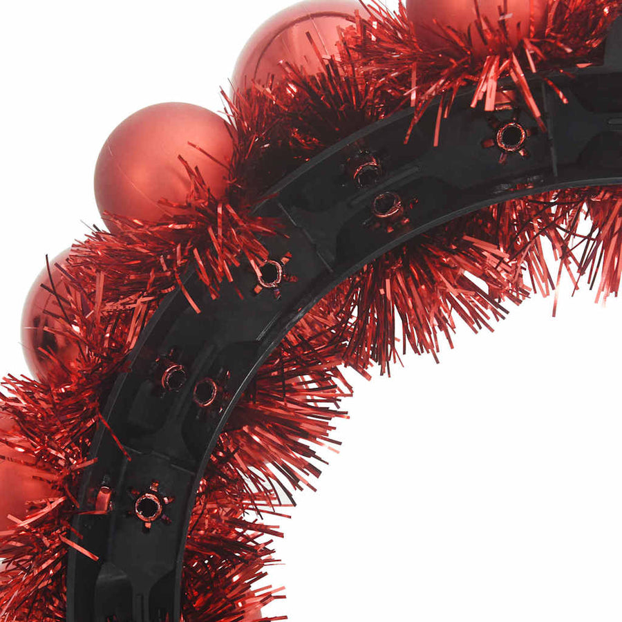 Kerstbal Kransen 2 pcs Rood 33 x 33 x 7 cm Polystyreen